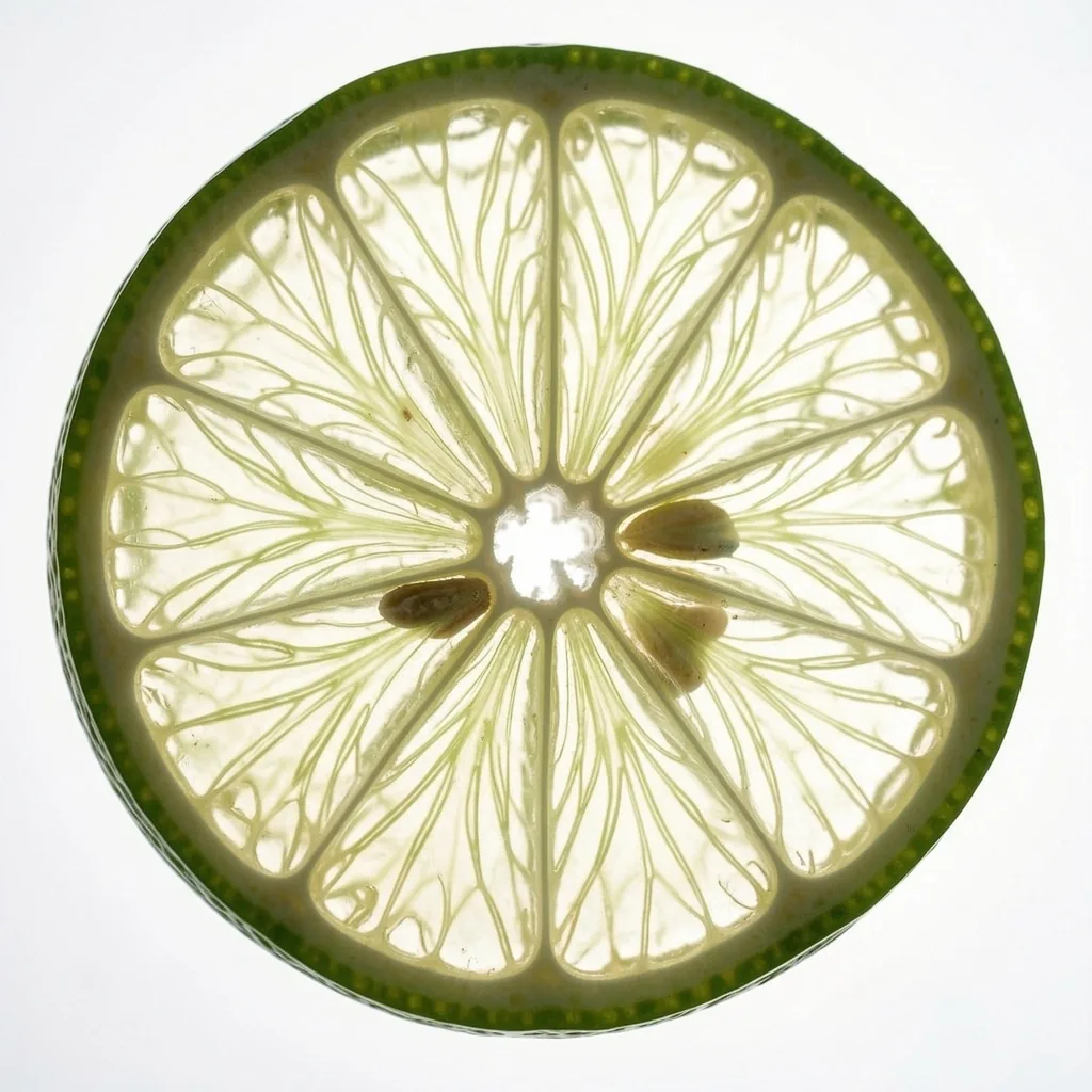 Cross-section of citrus fruit